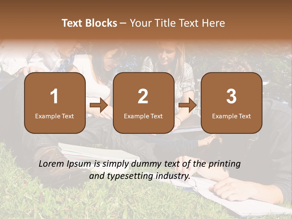 University Students Reading PowerPoint Template