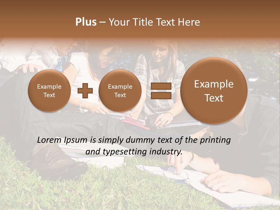 University Students Reading PowerPoint Template
