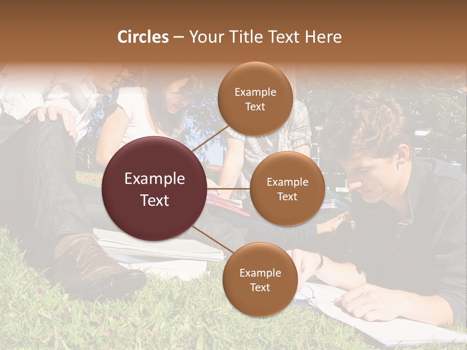 University Students Reading PowerPoint Template