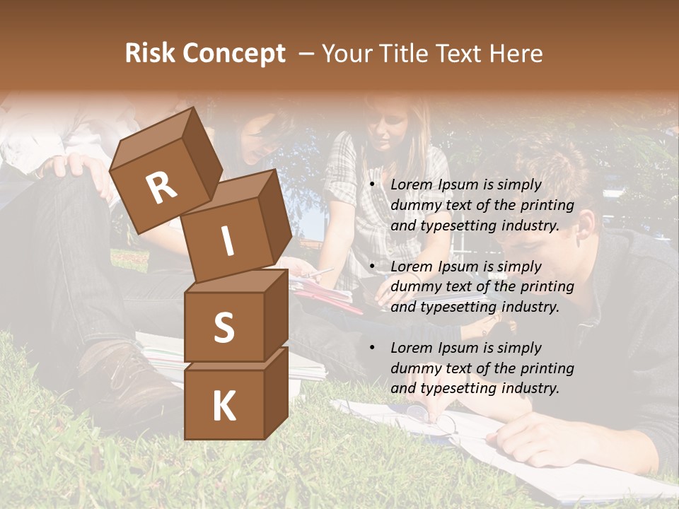 University Students Reading PowerPoint Template