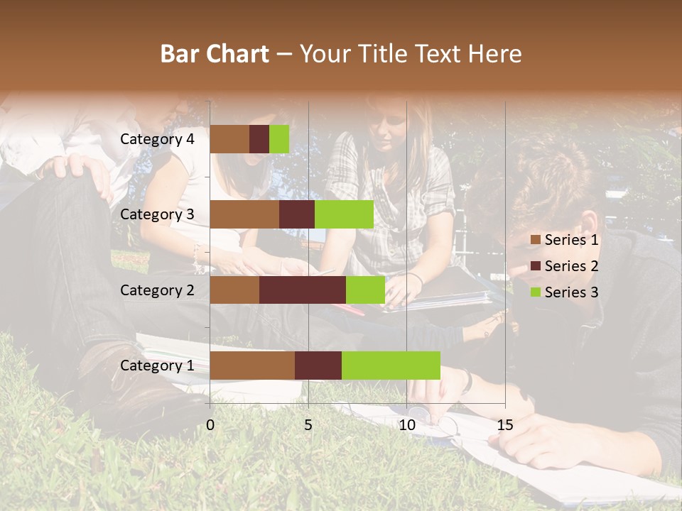 University Students Reading PowerPoint Template