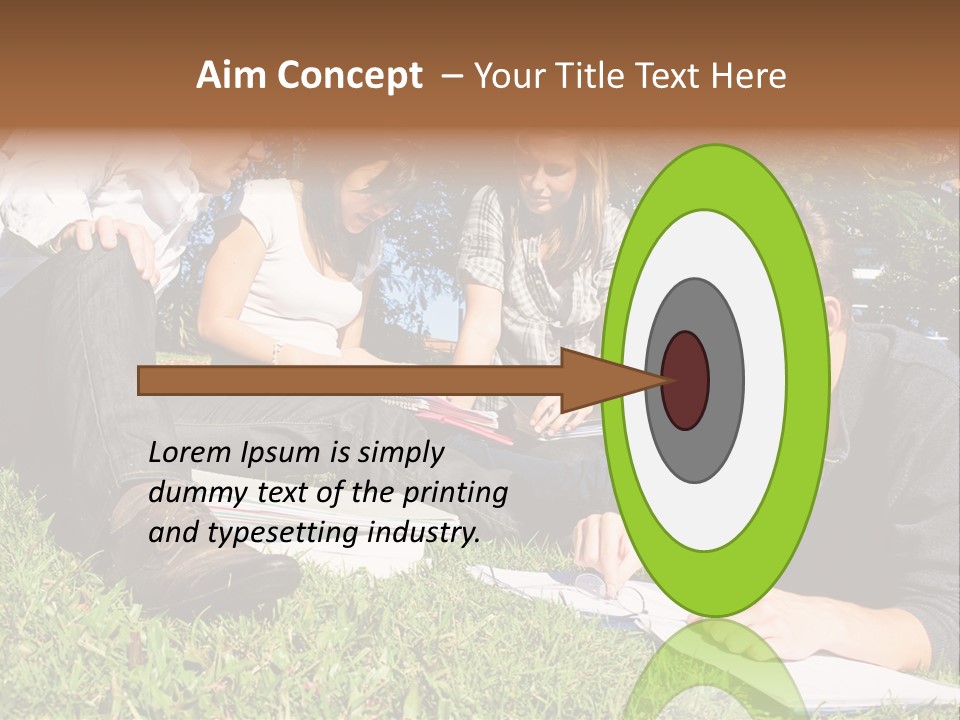 University Students Reading PowerPoint Template