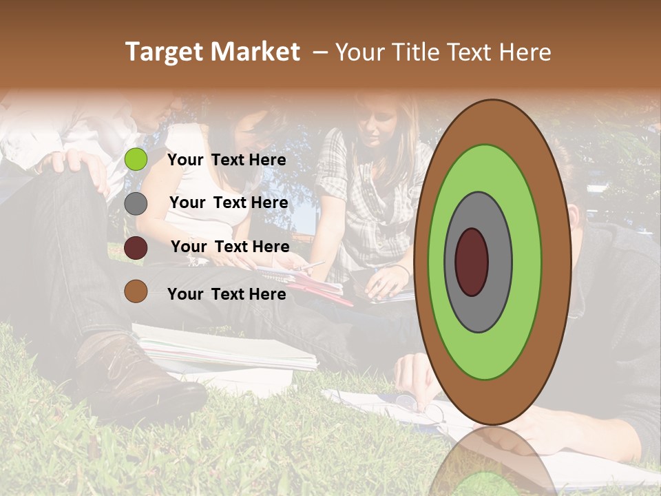 University Students Reading PowerPoint Template