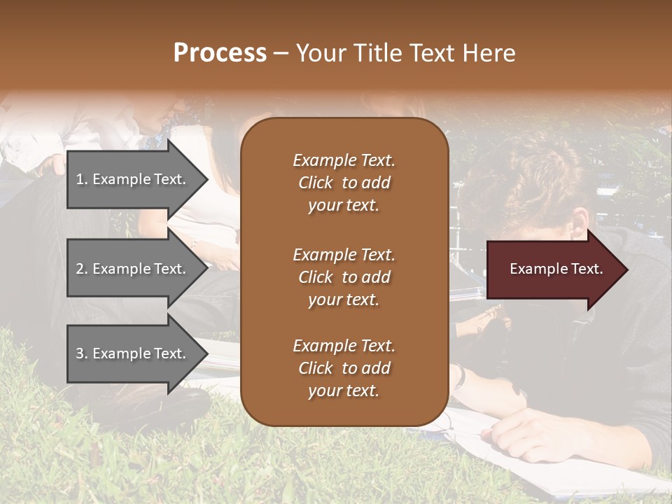 University Students Reading PowerPoint Template