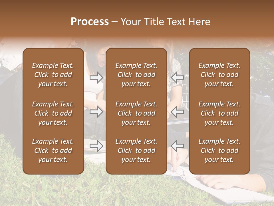 University Students Reading PowerPoint Template
