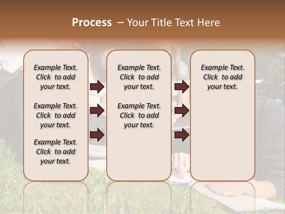 University Students Reading PowerPoint Template