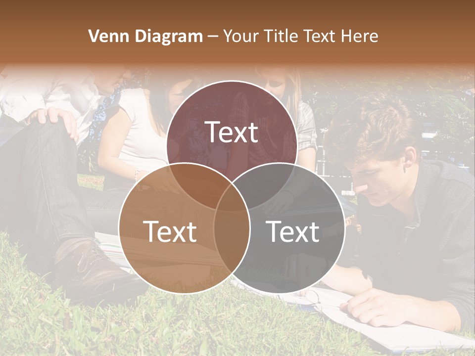 University Students Reading PowerPoint Template