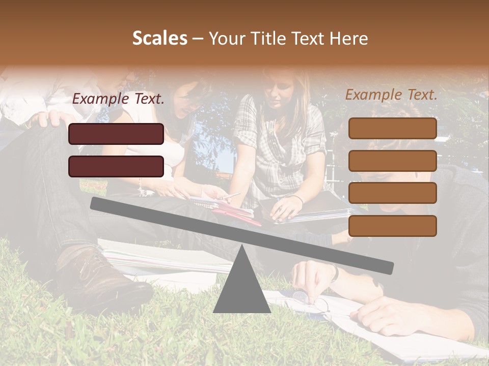 University Students Reading PowerPoint Template