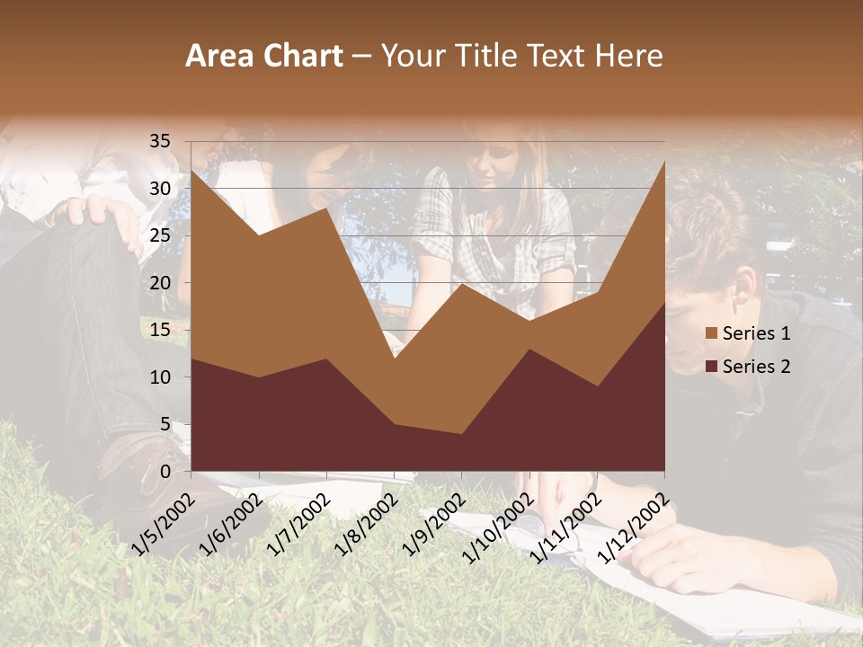 University Students Reading PowerPoint Template