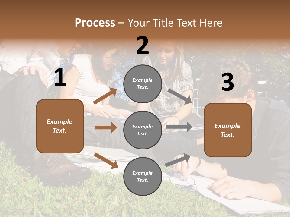 University Students Reading PowerPoint Template