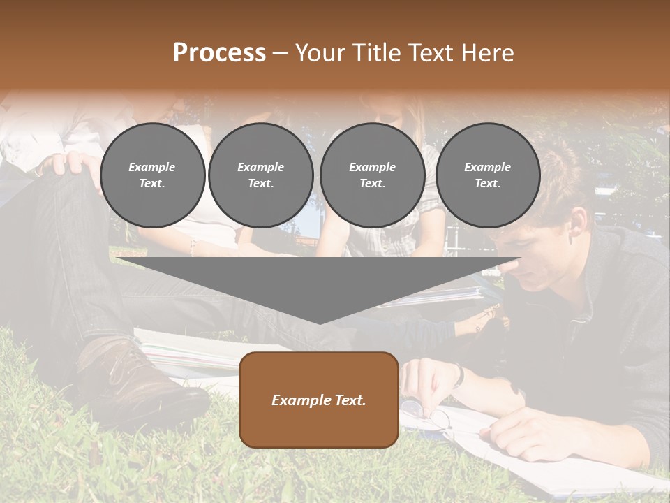 University Students Reading PowerPoint Template