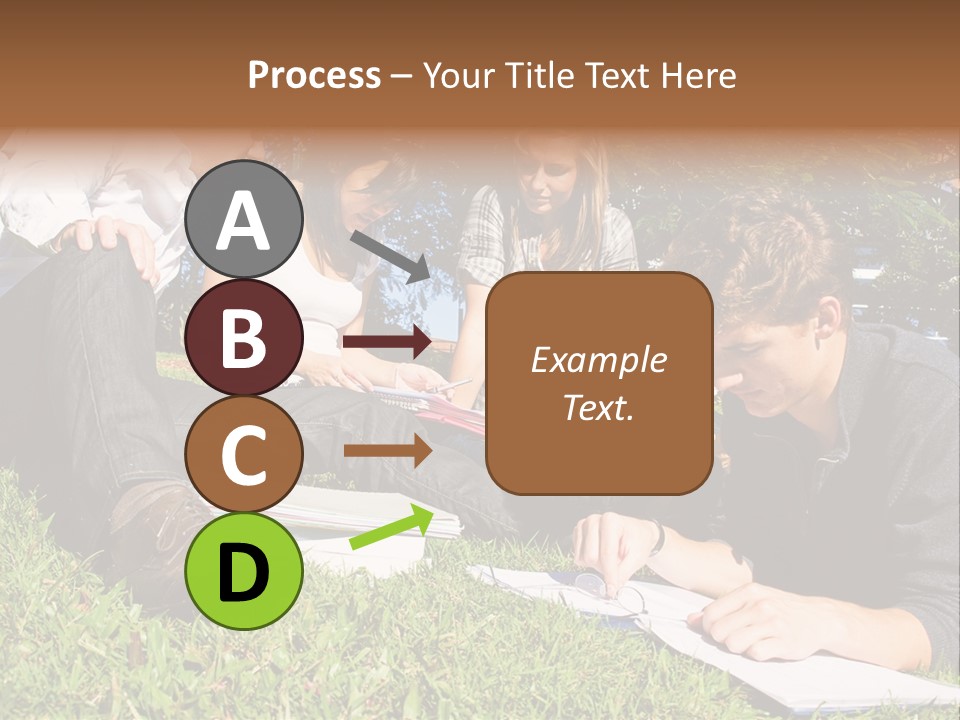 University Students Reading PowerPoint Template