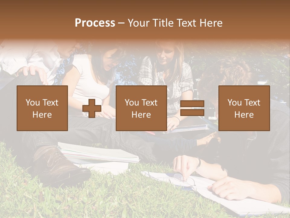 University Students Reading PowerPoint Template