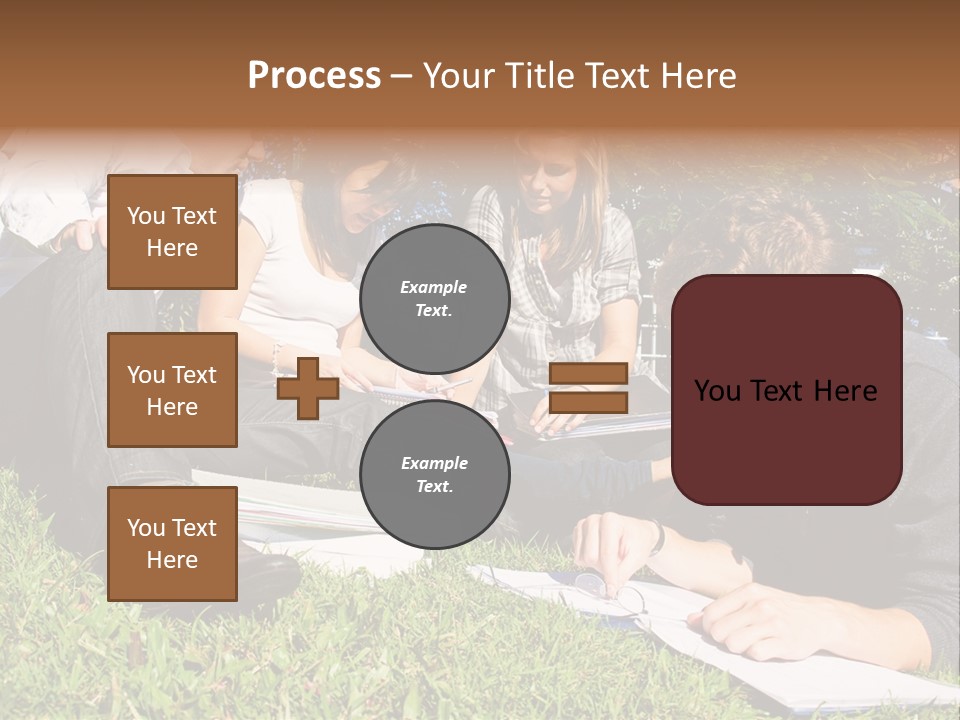 University Students Reading PowerPoint Template