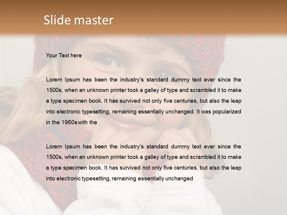 Portrait Young Childhood PowerPoint Template