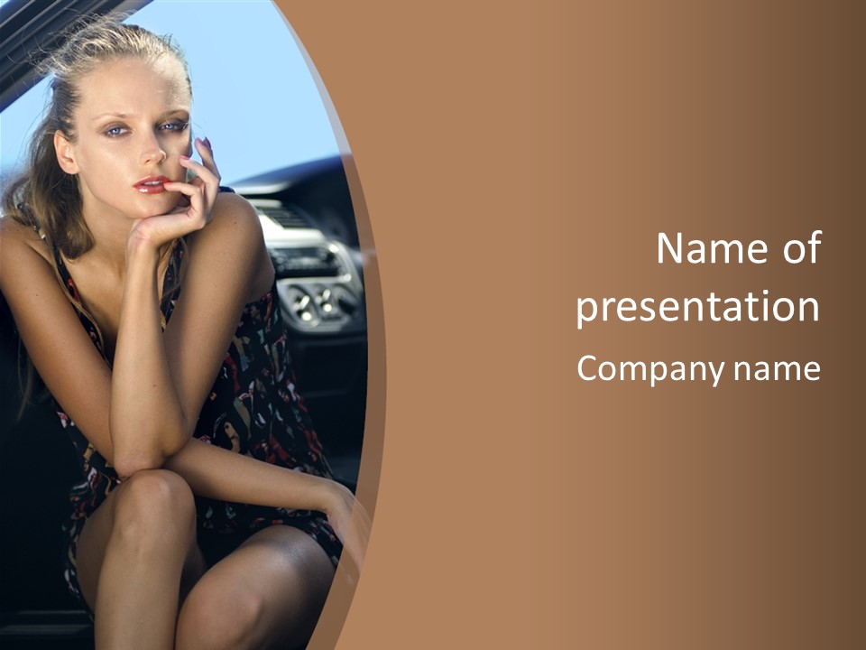 Makeup Fine Car PowerPoint Template