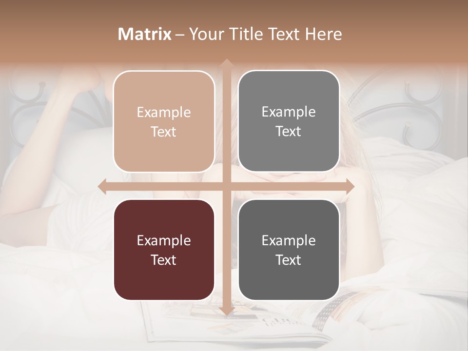 Woman Reading Magazine PowerPoint Template