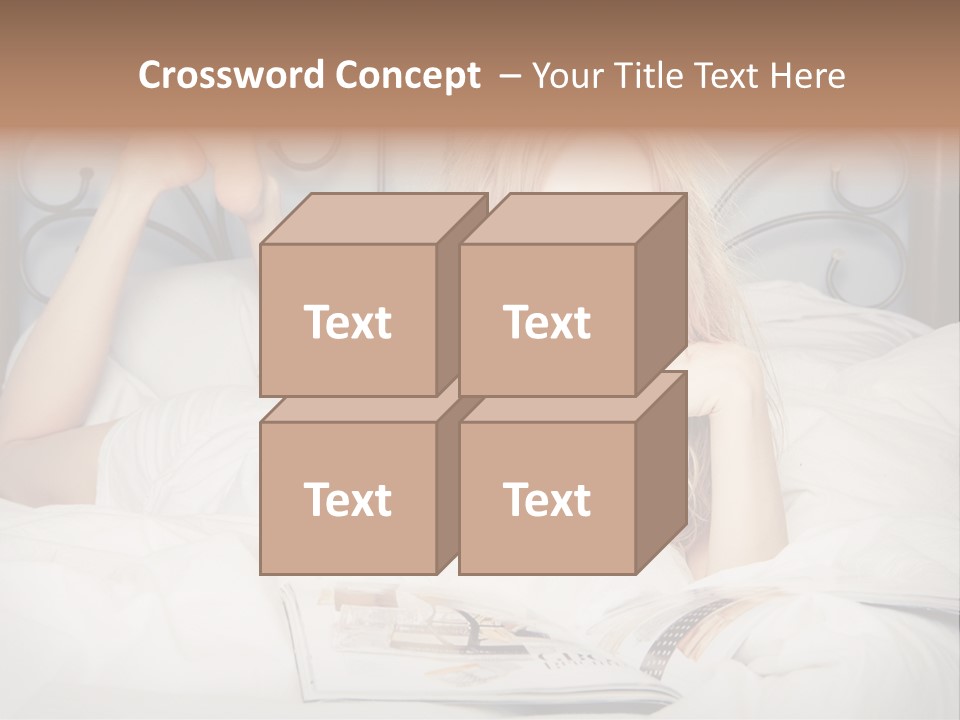 Woman Reading Magazine PowerPoint Template