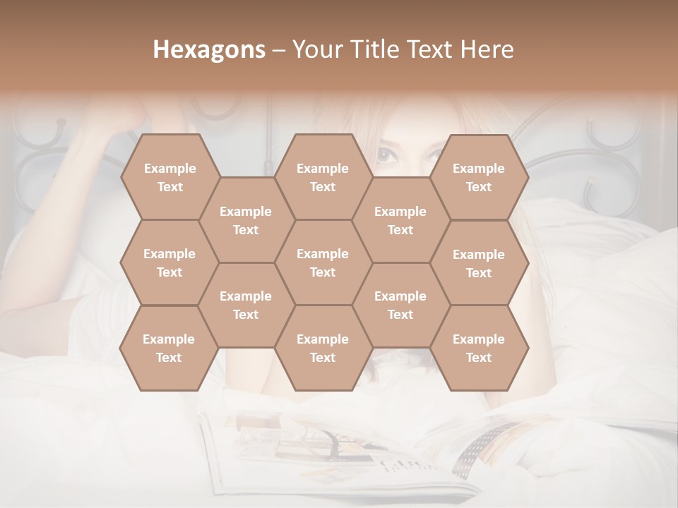 Woman Reading Magazine PowerPoint Template