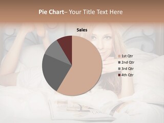 Woman Reading Magazine PowerPoint Template