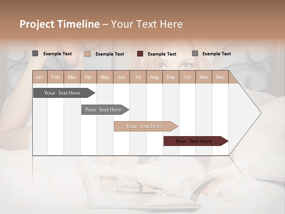 Woman Reading Magazine PowerPoint Template