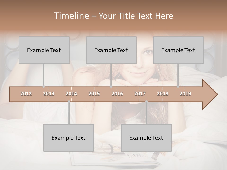 Woman Reading Magazine PowerPoint Template