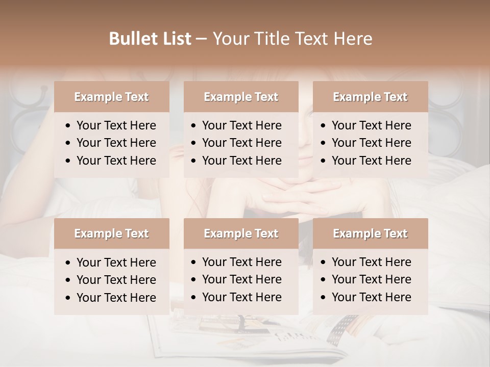 Woman Reading Magazine PowerPoint Template