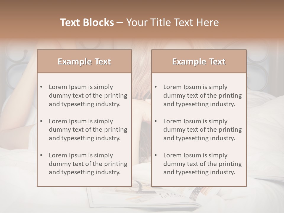 Woman Reading Magazine PowerPoint Template