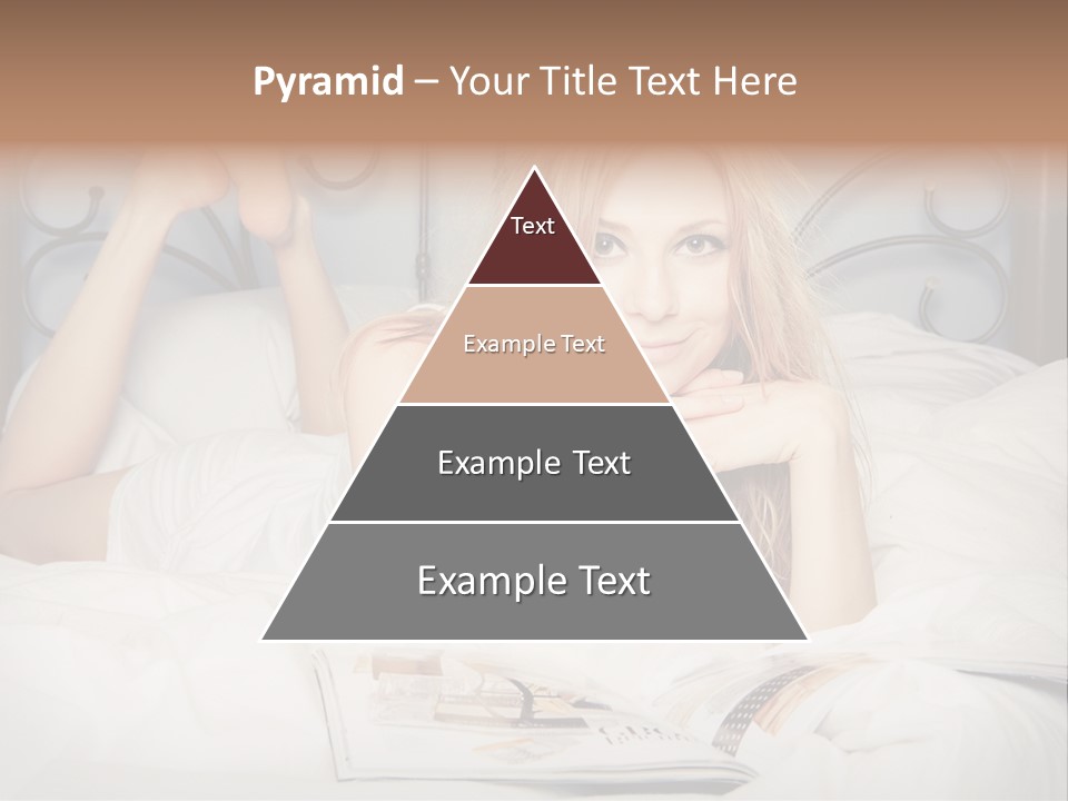 Woman Reading Magazine PowerPoint Template