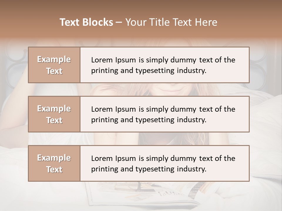 Woman Reading Magazine PowerPoint Template