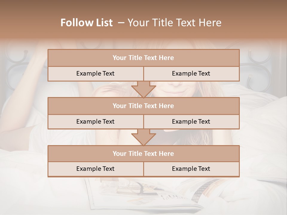 Woman Reading Magazine PowerPoint Template