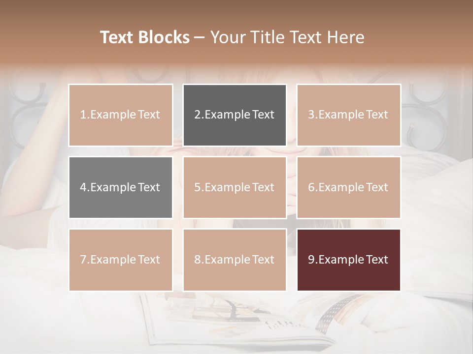 Woman Reading Magazine PowerPoint Template