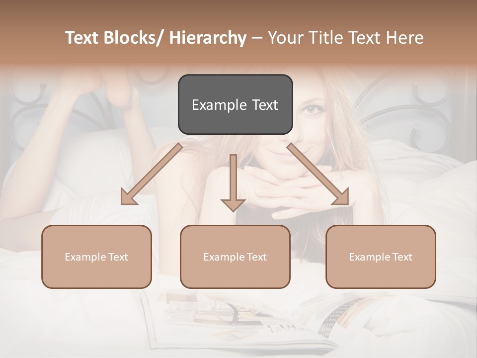 Woman Reading Magazine PowerPoint Template