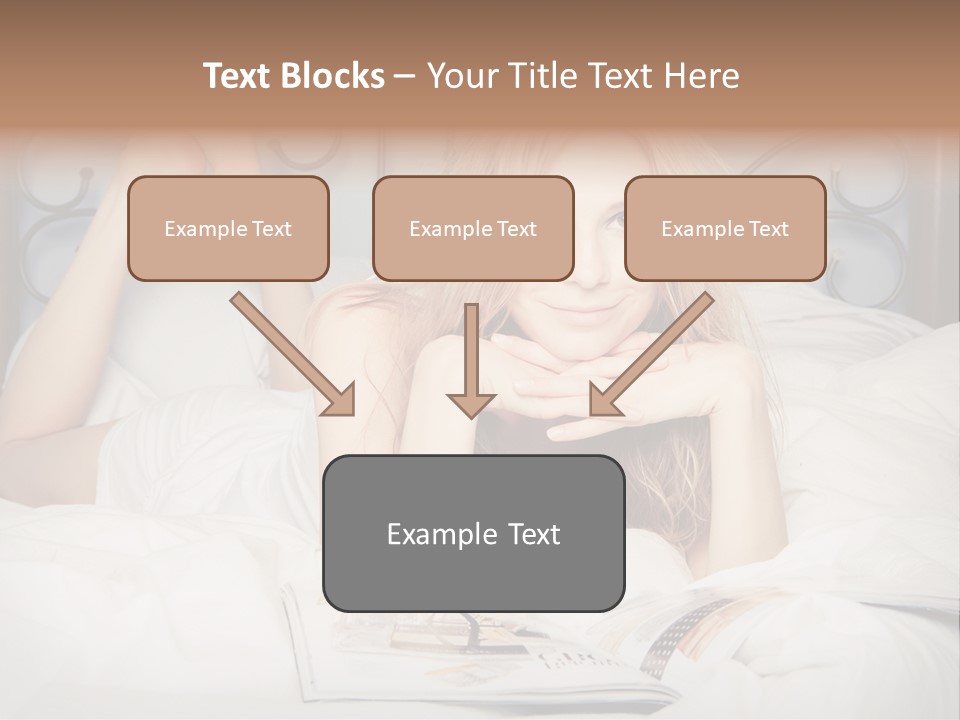 Woman Reading Magazine PowerPoint Template