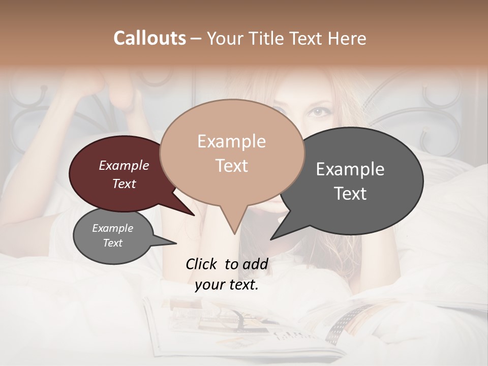 Woman Reading Magazine PowerPoint Template