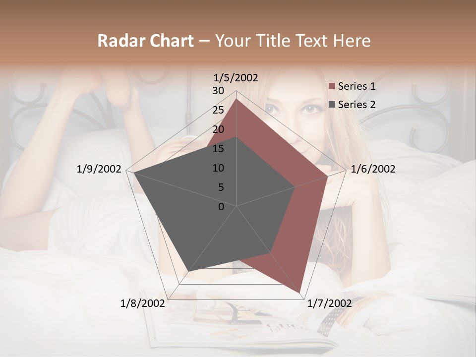 Woman Reading Magazine PowerPoint Template