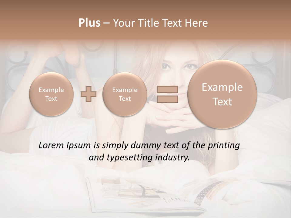Woman Reading Magazine PowerPoint Template