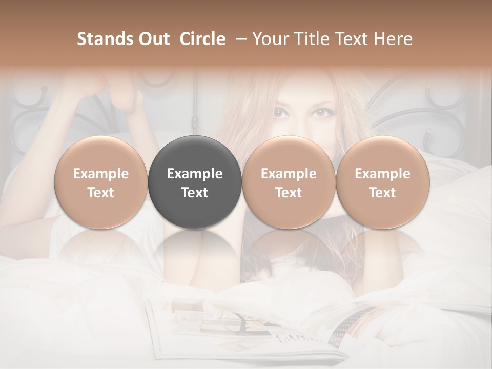 Woman Reading Magazine PowerPoint Template