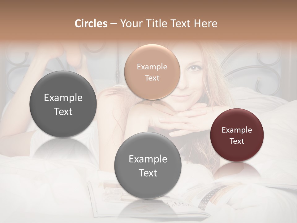 Woman Reading Magazine PowerPoint Template