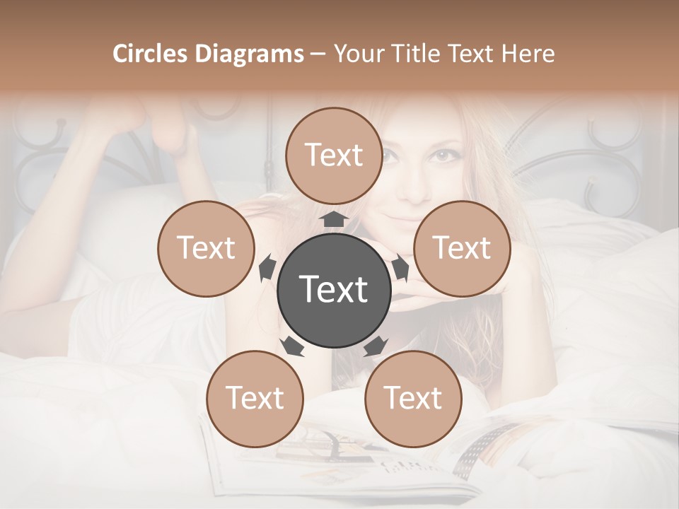 Woman Reading Magazine PowerPoint Template