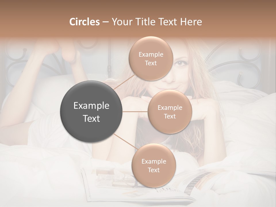 Woman Reading Magazine PowerPoint Template