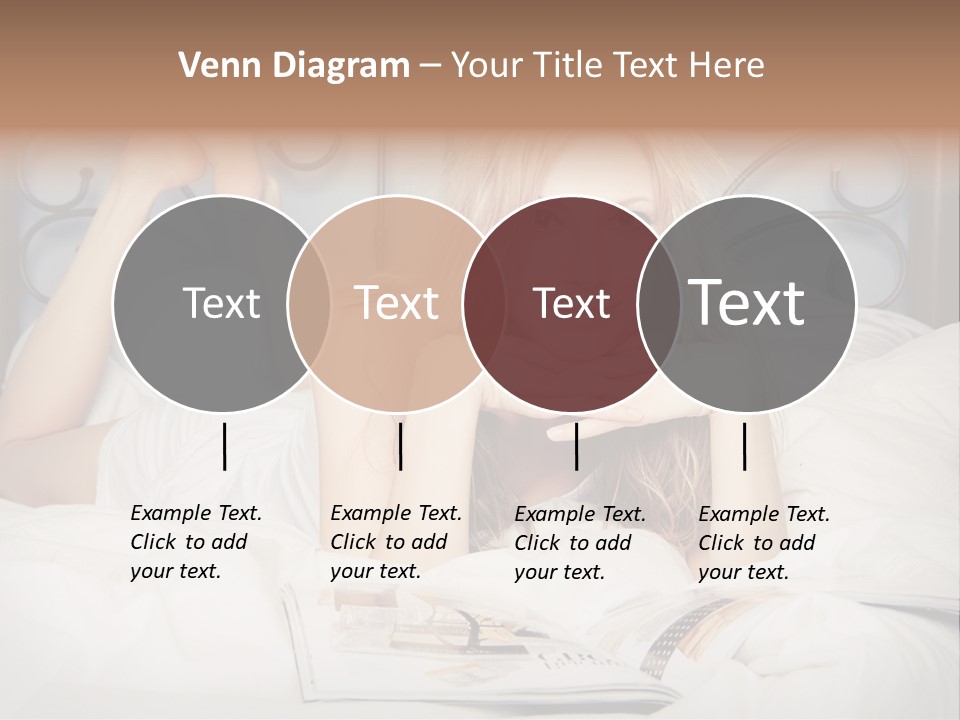 Woman Reading Magazine PowerPoint Template