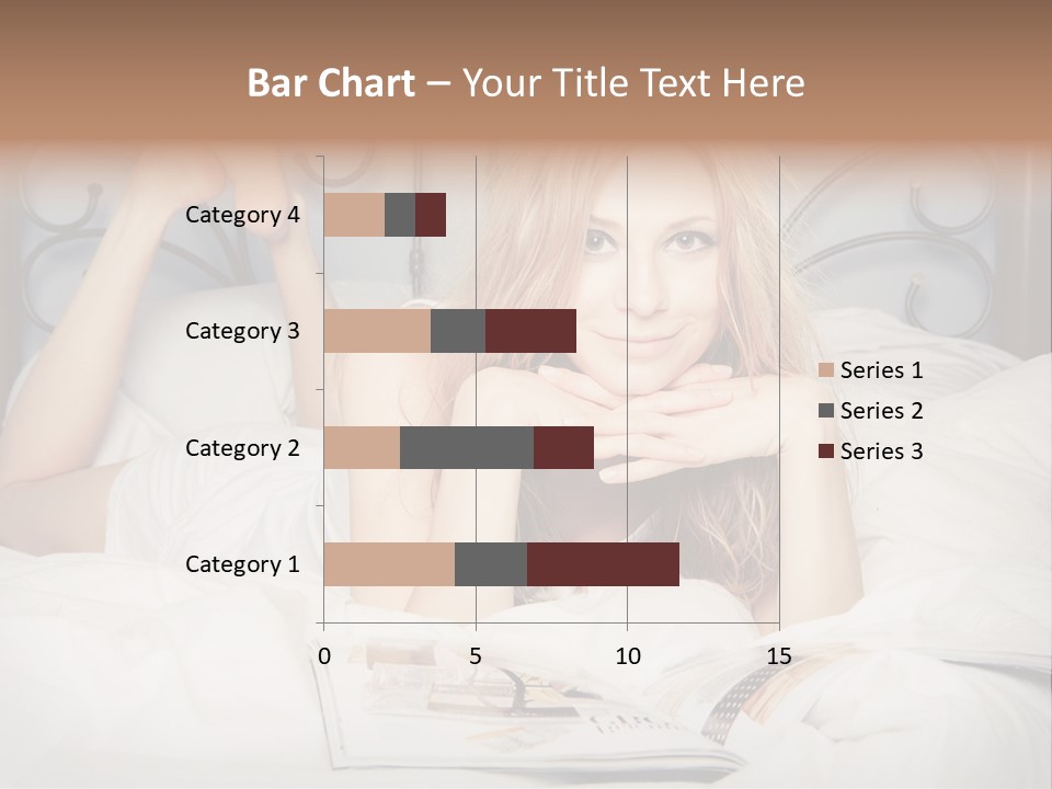 Woman Reading Magazine PowerPoint Template