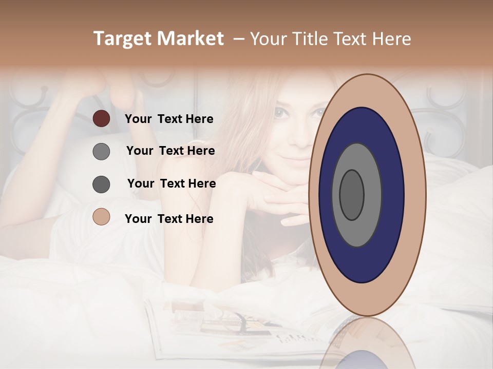 Woman Reading Magazine PowerPoint Template