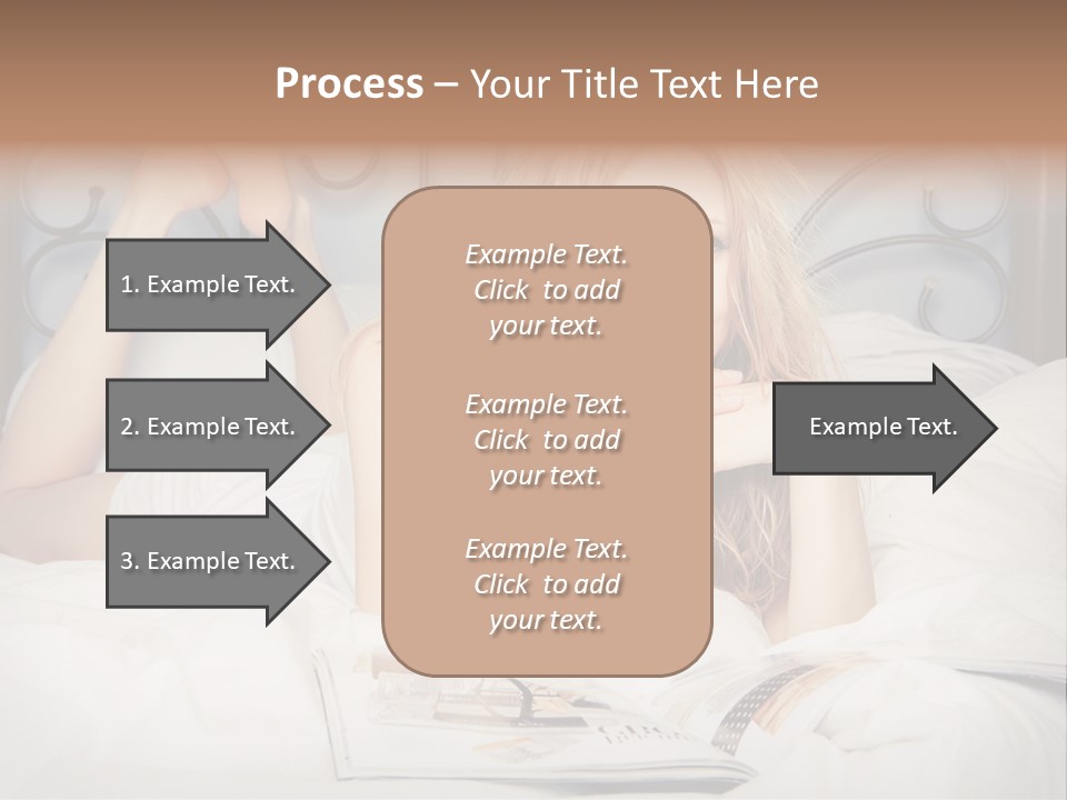 Woman Reading Magazine PowerPoint Template
