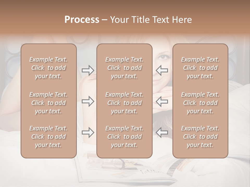 Woman Reading Magazine PowerPoint Template