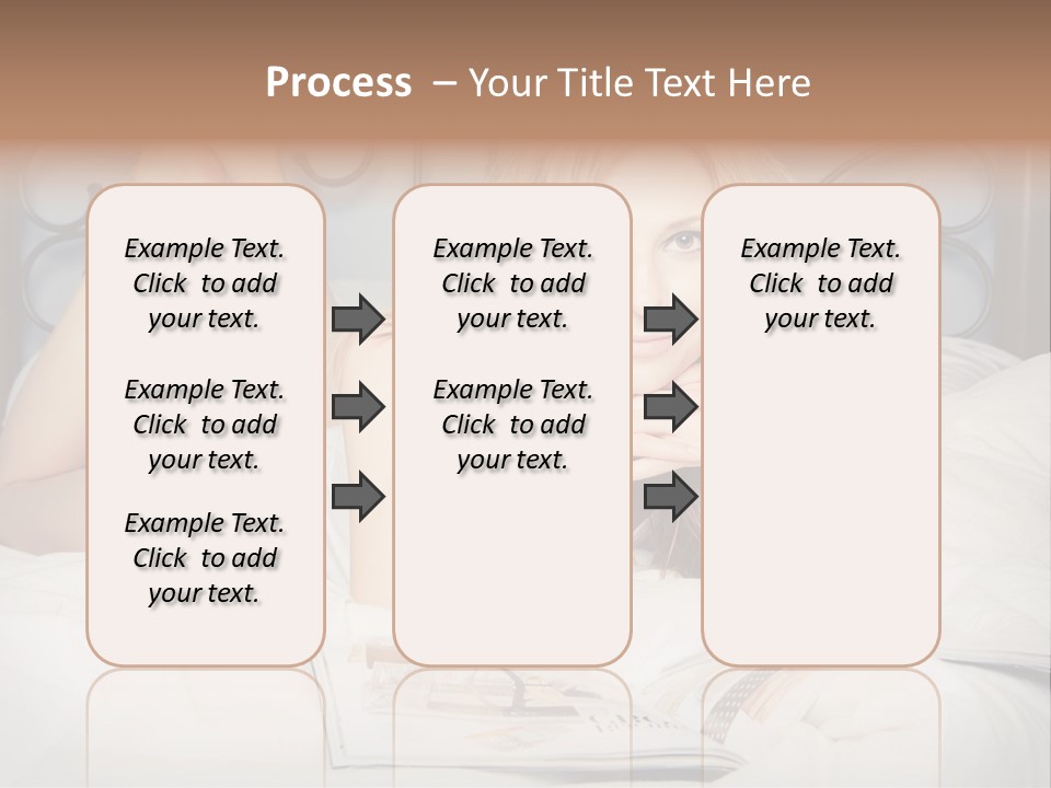 Woman Reading Magazine PowerPoint Template