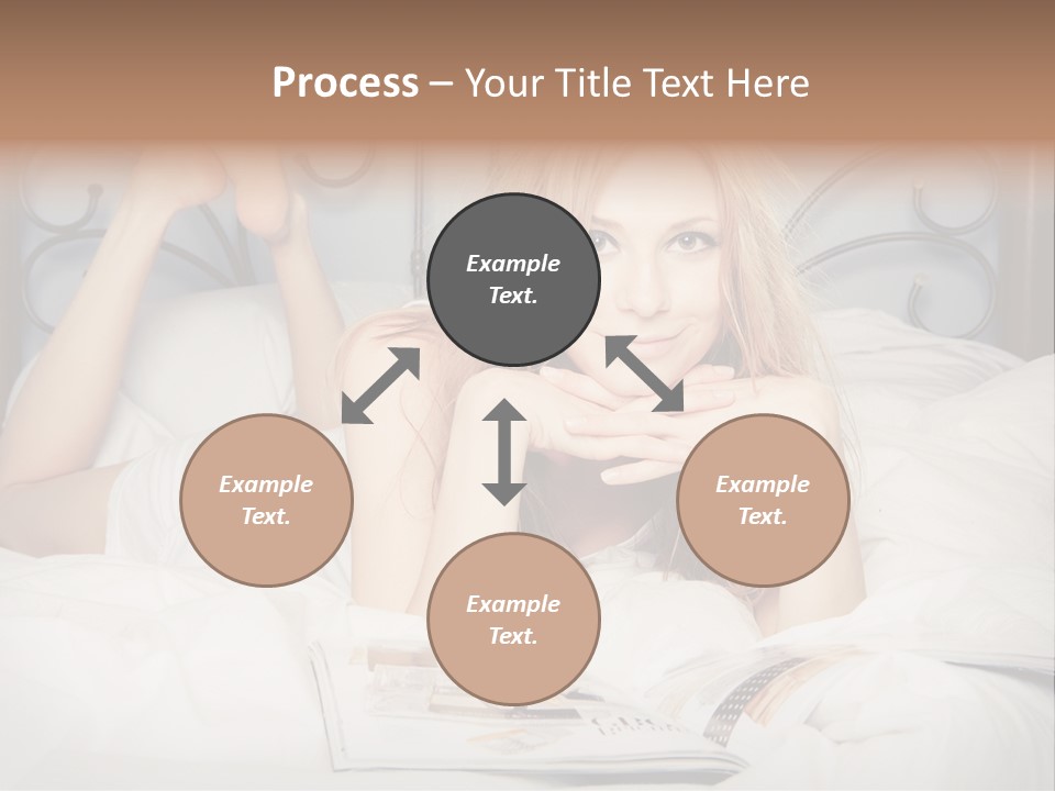 Woman Reading Magazine PowerPoint Template