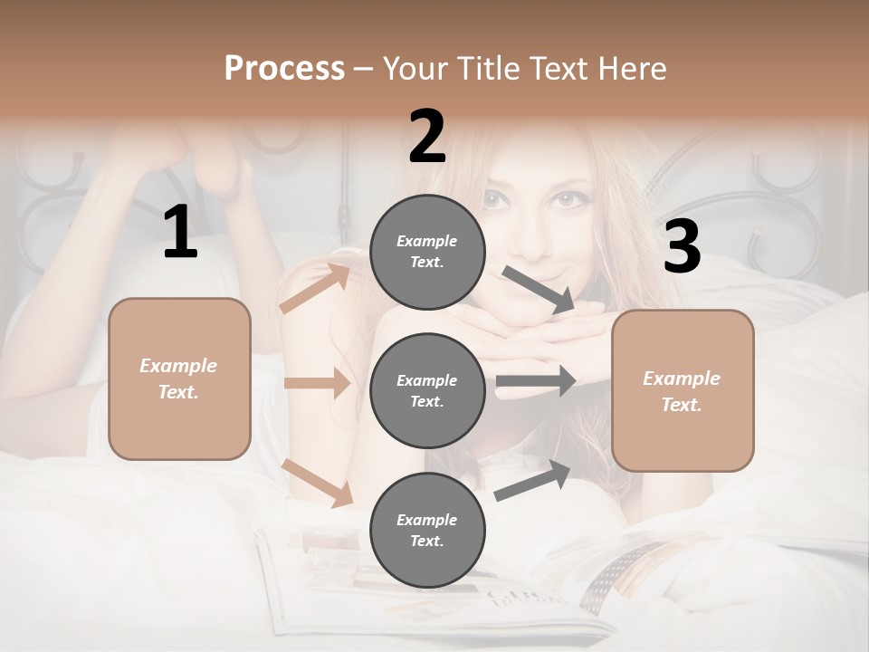 Woman Reading Magazine PowerPoint Template