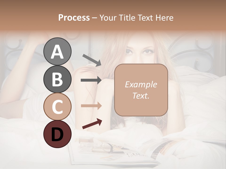 Woman Reading Magazine PowerPoint Template